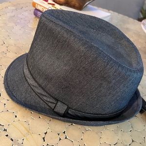 Gray Herringbone Fedora by david and young